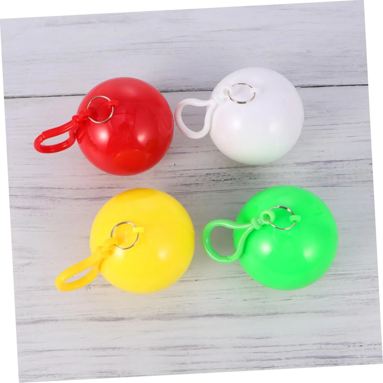 BESPORTBLE Disposable Ball Poncho Unisex Easy Carry Keyring Ball Raincoat Rain Jacket Poncho Rainwear Keyring Ball Practical