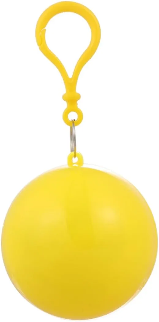 BESPORTBLE Disposable Ball Poncho Unisex Easy Carry Keyring Ball Raincoat Rain Jacket Poncho Rainwear Keyring Ball Practical