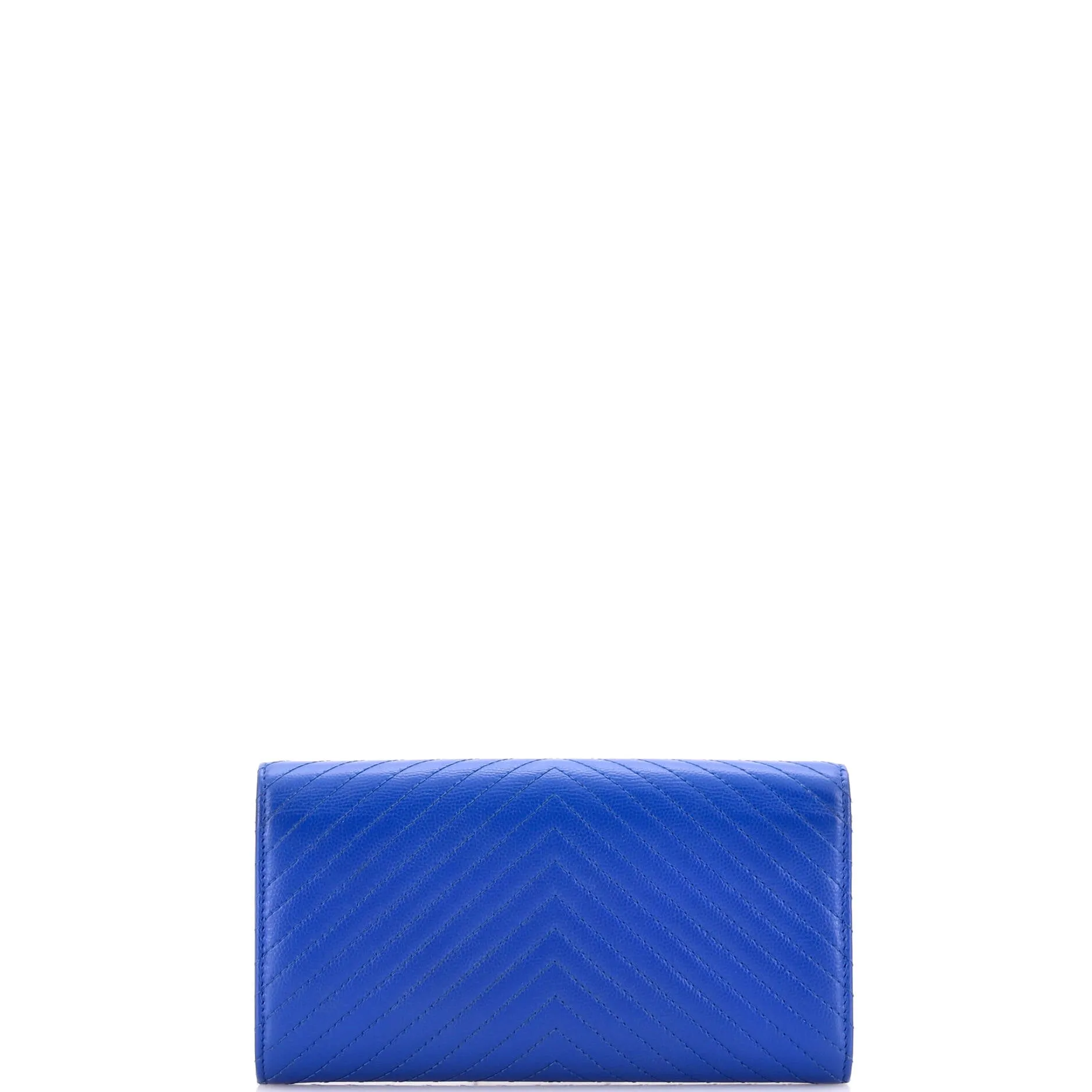 CC Gusset Classic Flap Wallet Chevron Caviar Long