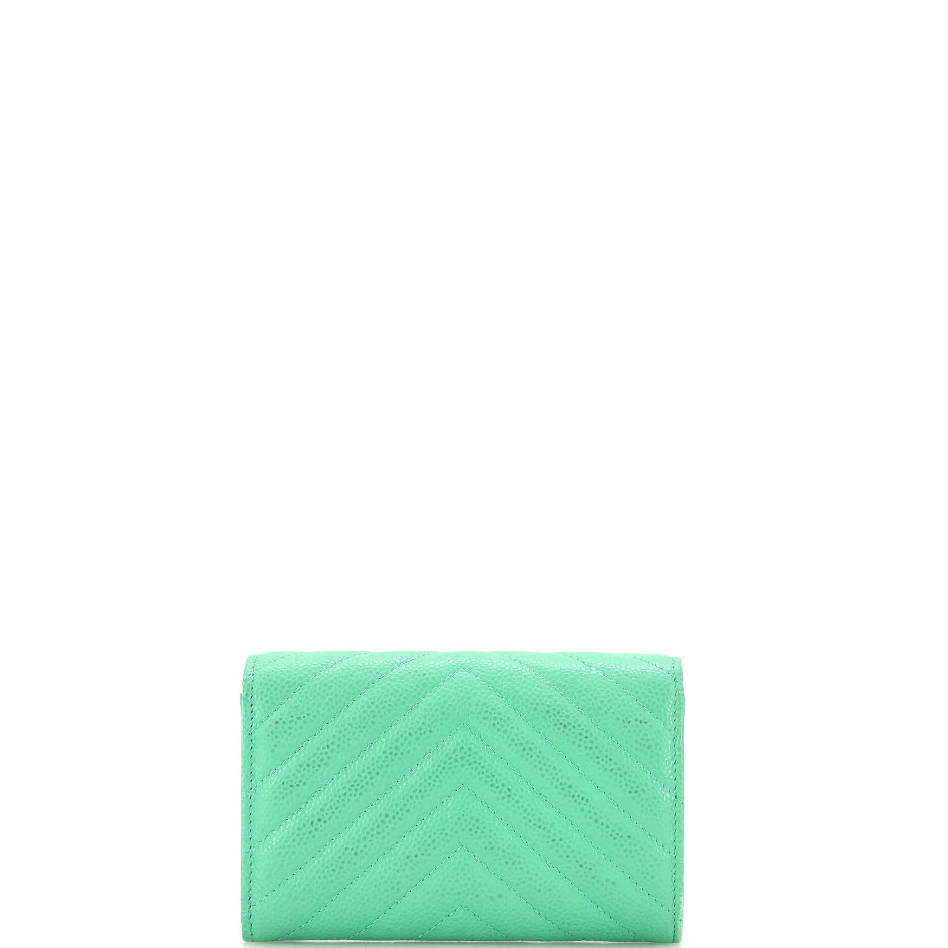 CC Gusset Classic Flap Wallet Quilted Caviar Medium