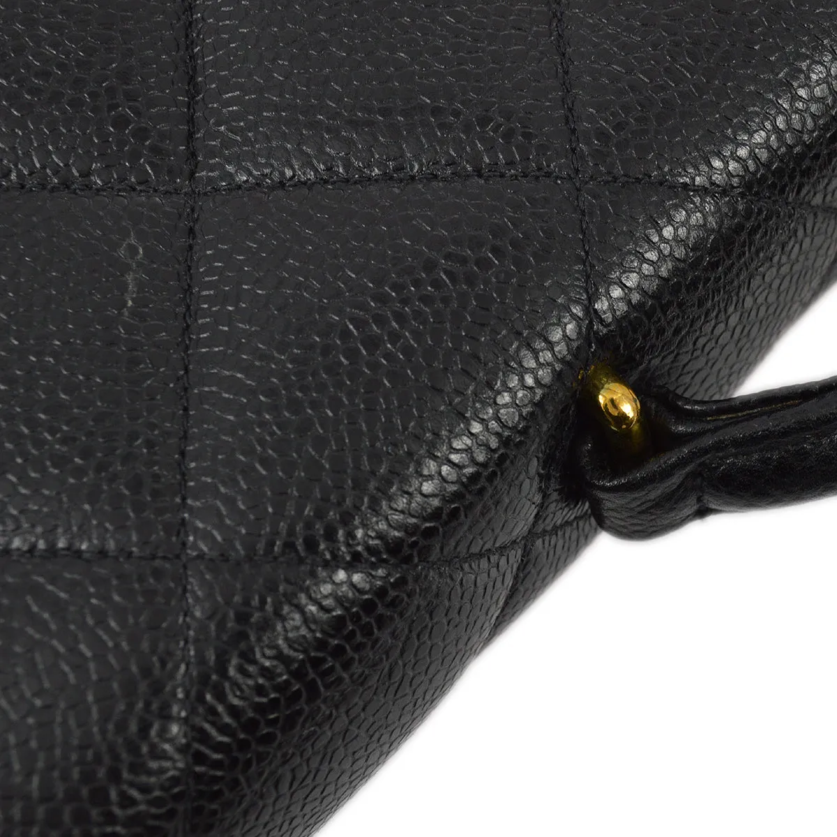 Chanel 1994-1996 Black Caviar Briefcase Business Handbag