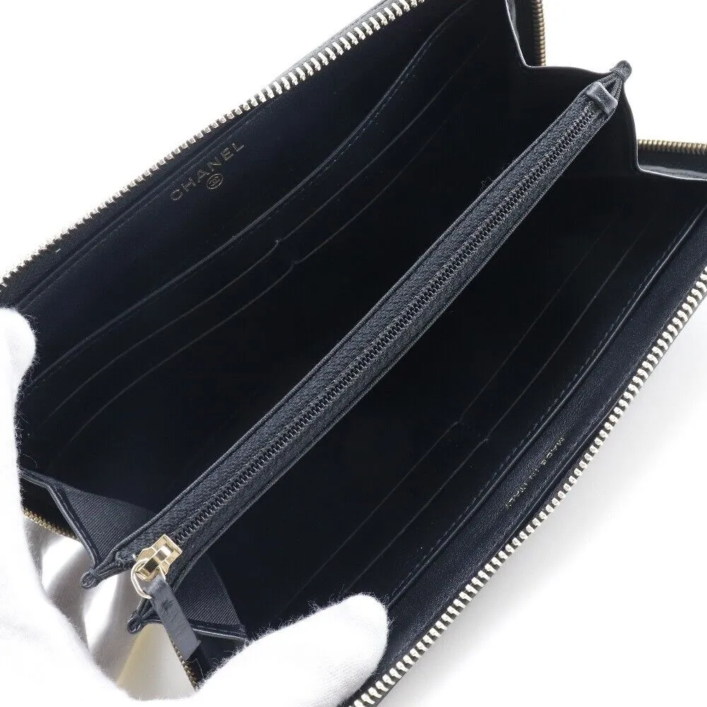 Chanel Coco Mark Camelia Embossed Black
