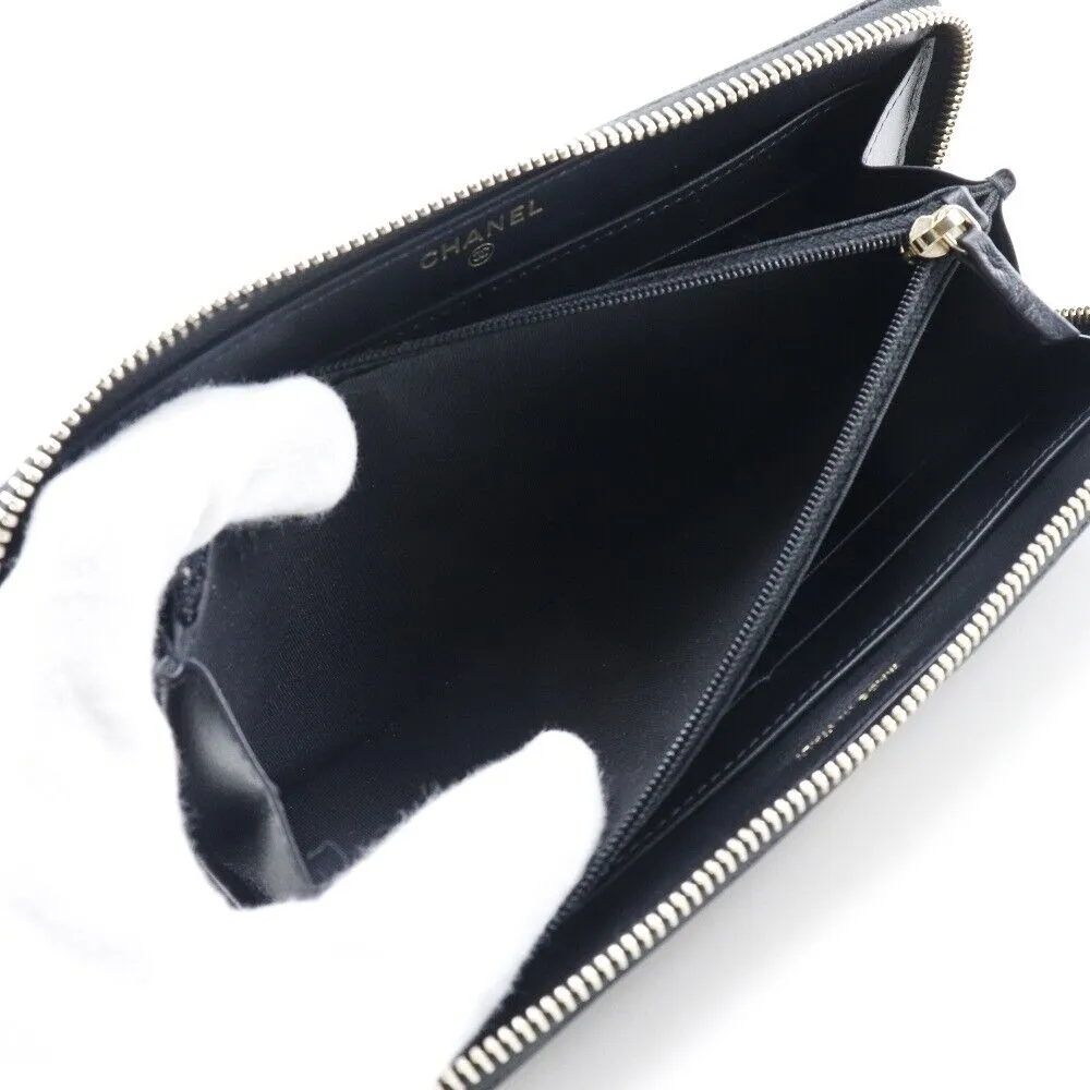 Chanel Coco Mark Camelia Embossed Black