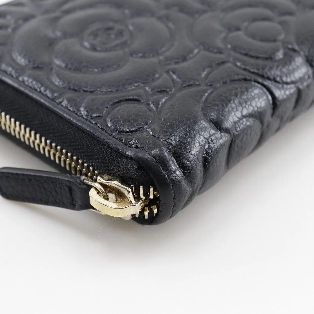 Chanel Coco Mark Camelia Embossed Black