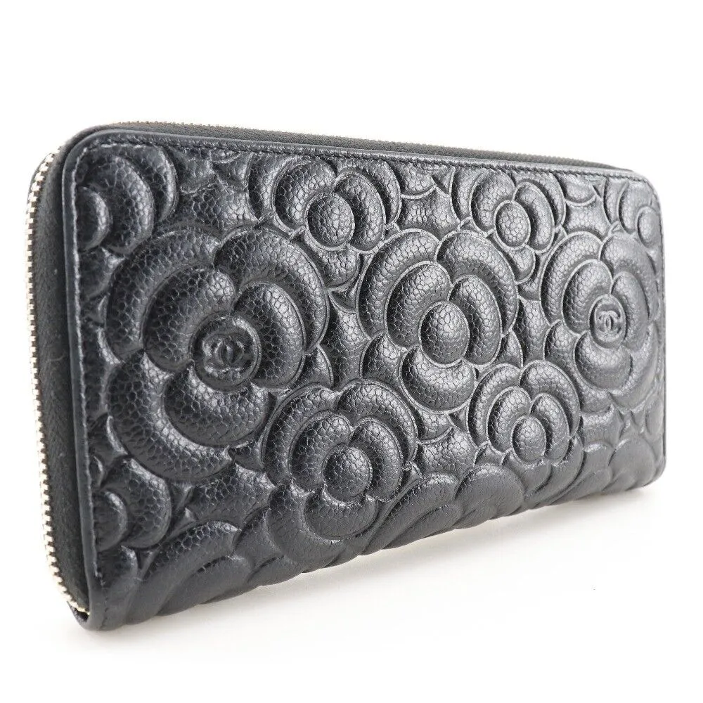 Chanel Coco Mark Camelia Embossed Black