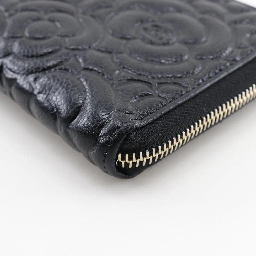Chanel Coco Mark Camelia Embossed Black
