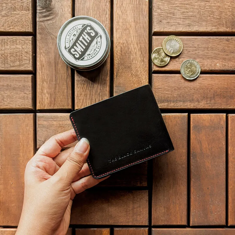 Classic Bi-Fold Wallet - Carbon Black [Italian Vachetta]