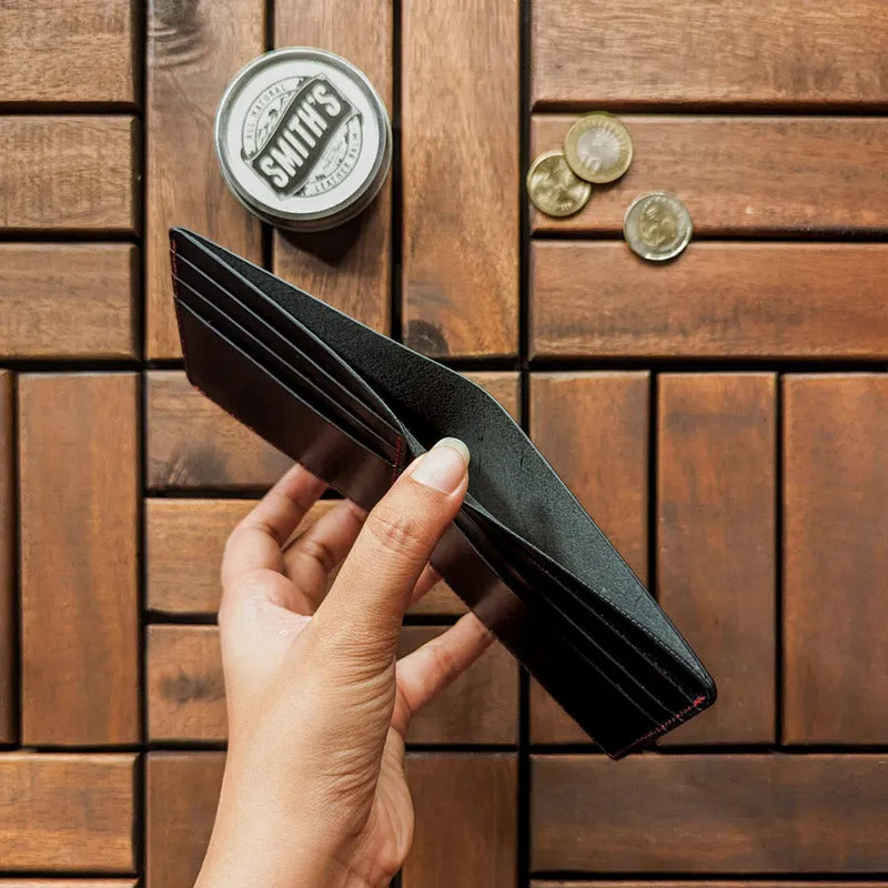 Classic Bi-Fold Wallet - Carbon Black [Italian Vachetta]