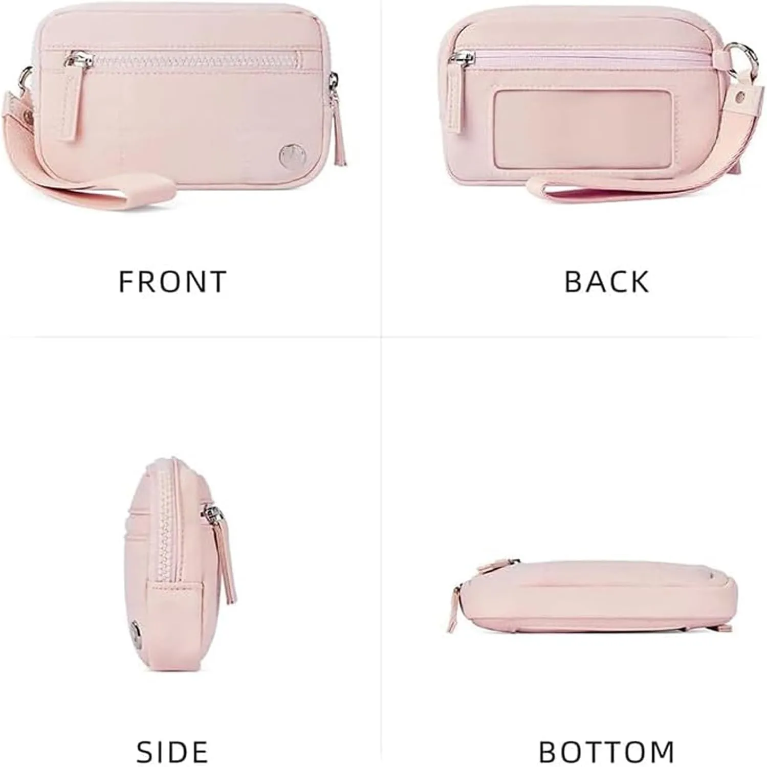 Convely Essential Wristlet, Wristlet Wallets for Women with 3 Zipper Purse, Nylon Quilted Wallet, Small Wristlet Pouch