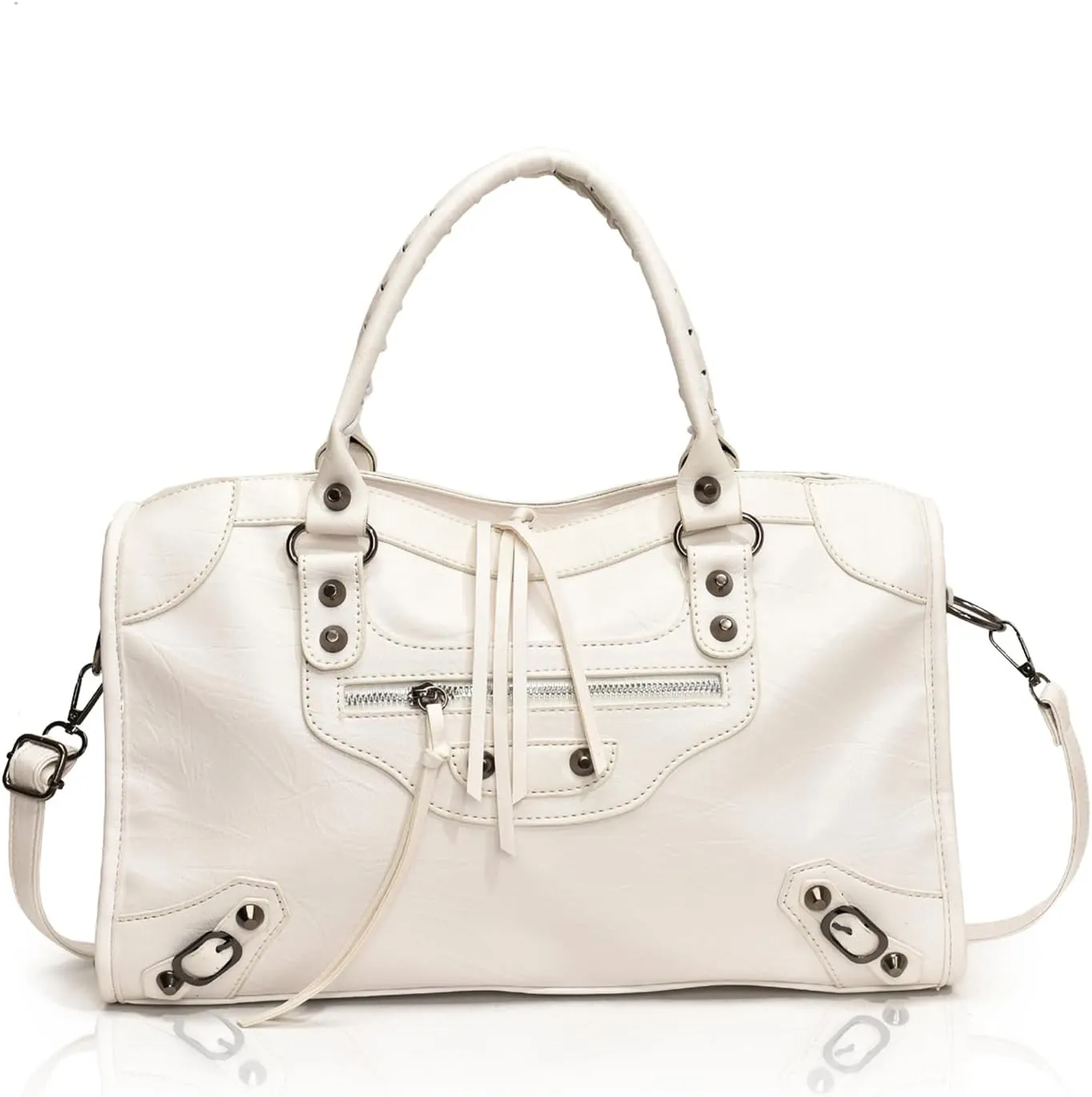 Crossbody Tote Bag for Women  Rivet Studded Hobo Shoulder Purse, Trendy Goth Work Boston Bag