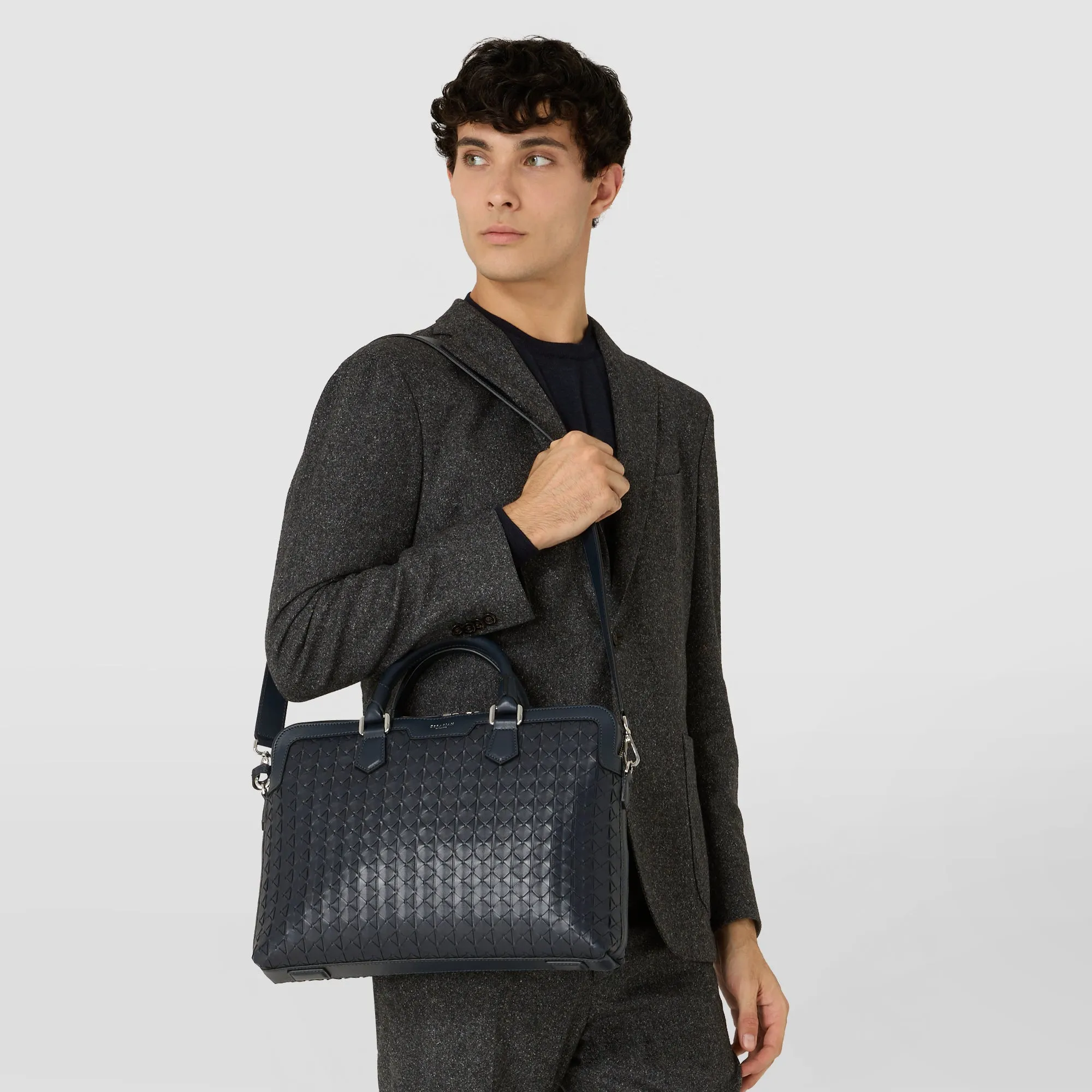 EXTRA SLIM BRIEFCASE IN MOSAICO