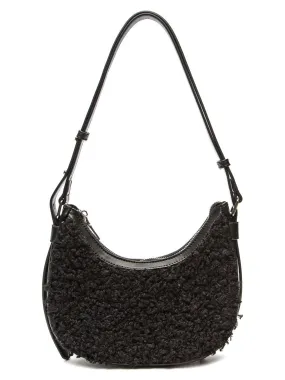 Keddo Couture Black Faux Wool Handbag