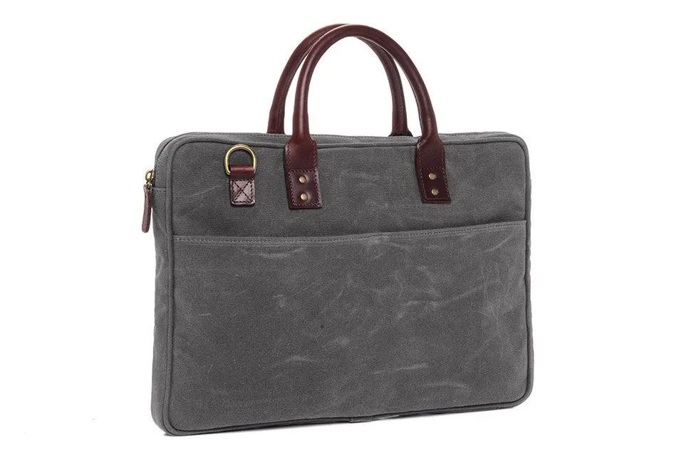 Ona Canvas Kingston Laptop Bag - Smoke