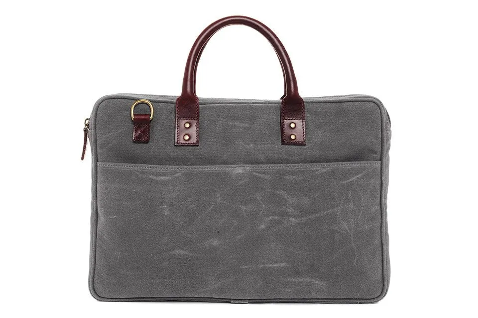 Ona Canvas Kingston Laptop Bag - Smoke