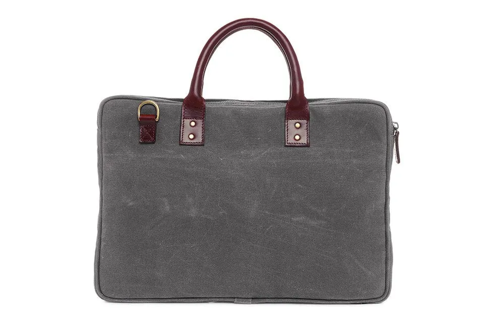 Ona Canvas Kingston Laptop Bag - Smoke