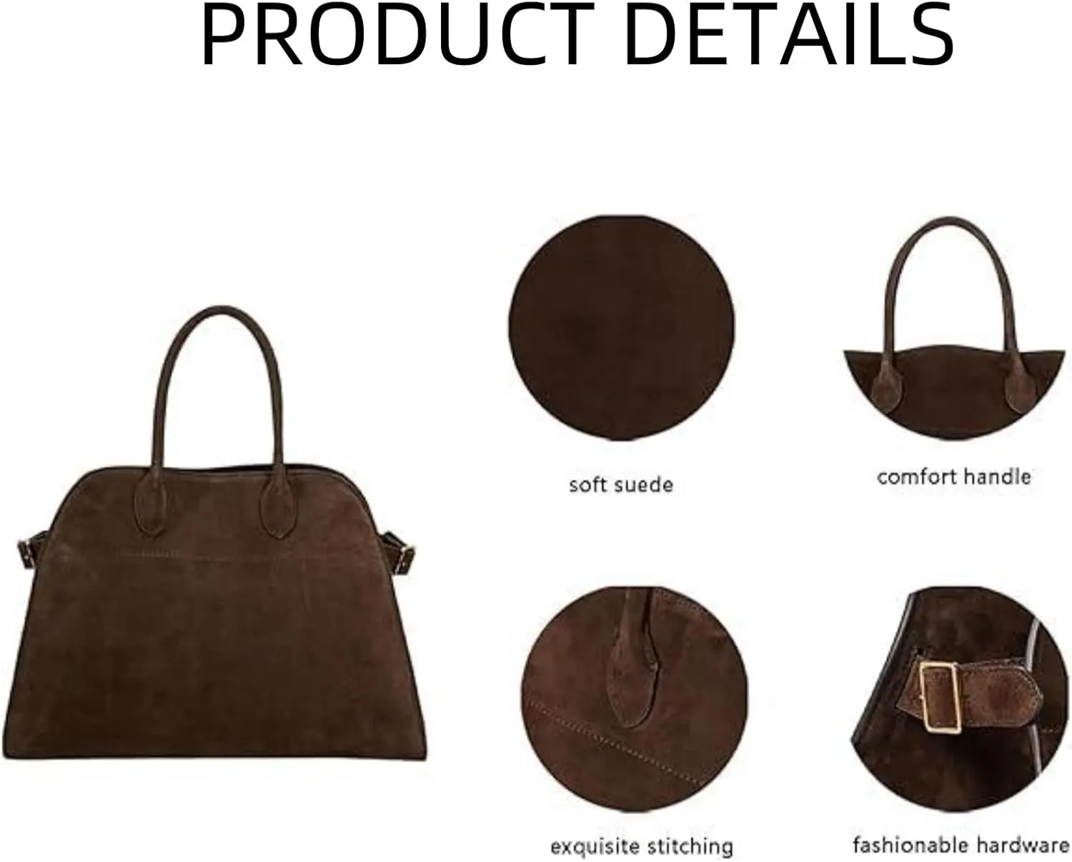 PU Leather Tote Bag for Women,Large Capacity Shoulder Bag,Luxury Retro Casual Hobo Purse