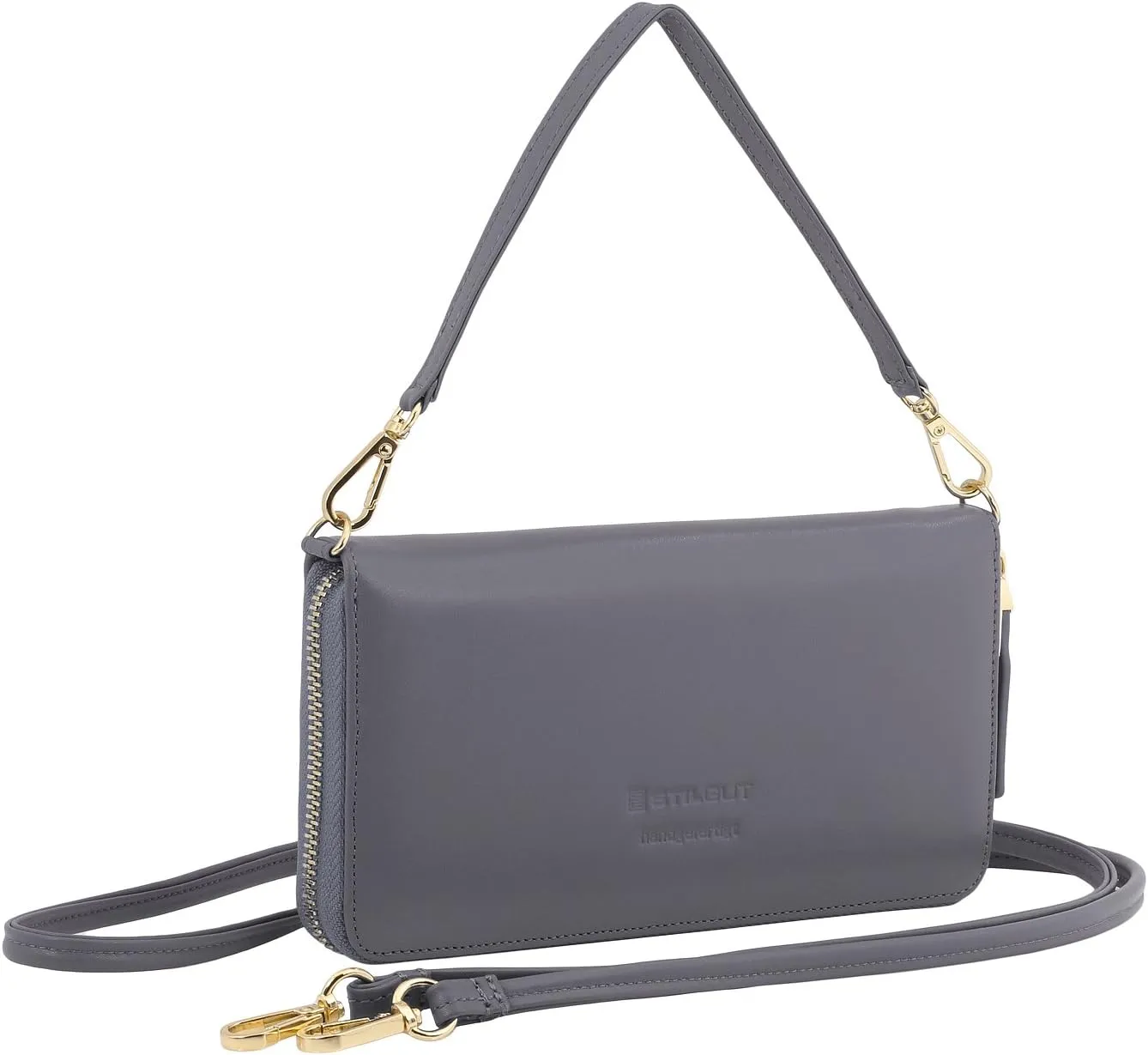 StilGut Smart Wallet Leather - Elegant Clutch, Purse, Smartphone Case and Shoulder Bag