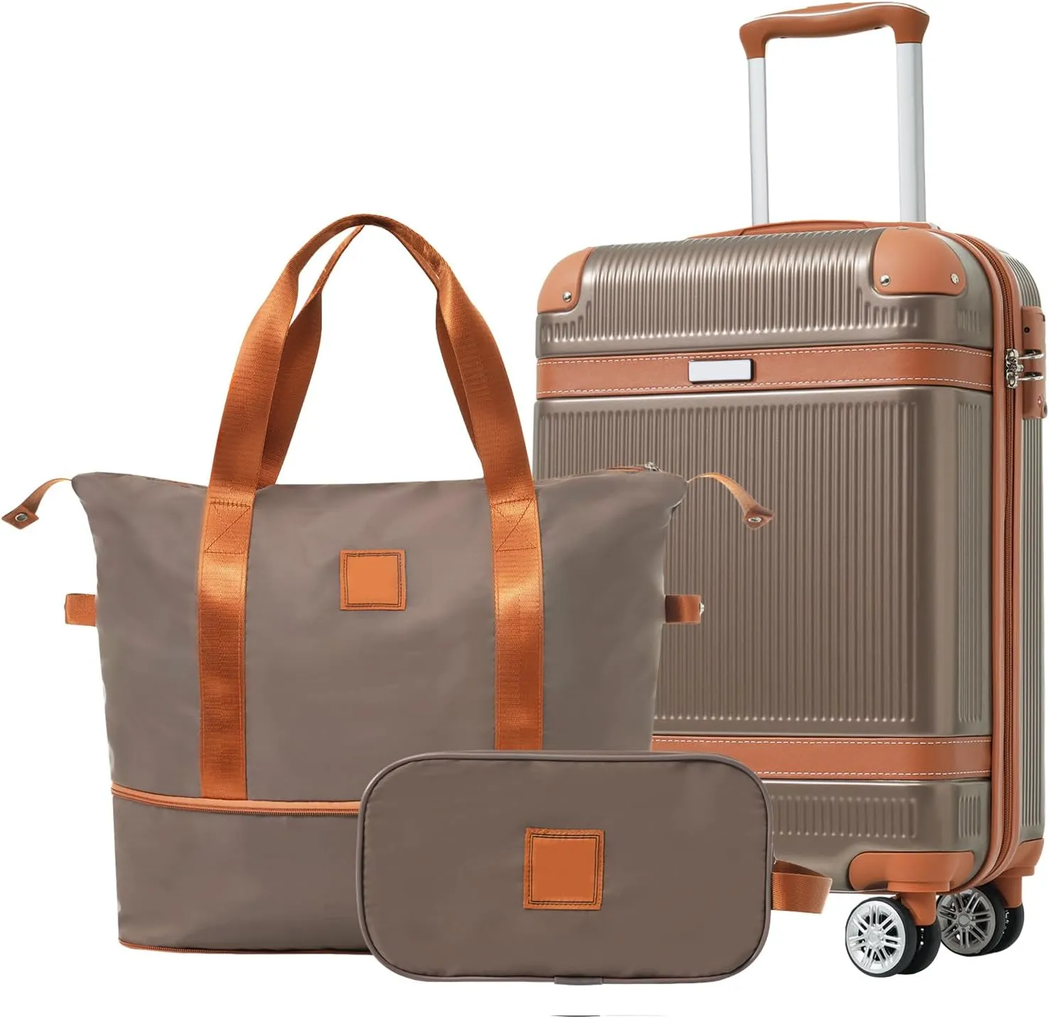 Suitcase Set 3 Piece Carry On Hardside Luggage with TSA Lock Spinner Wheels, Luggage Sets 20 Inch Carry on Suitcase ABS Hardshell Luggage 3 Piece Set with TSA Lock Spinner Wheels