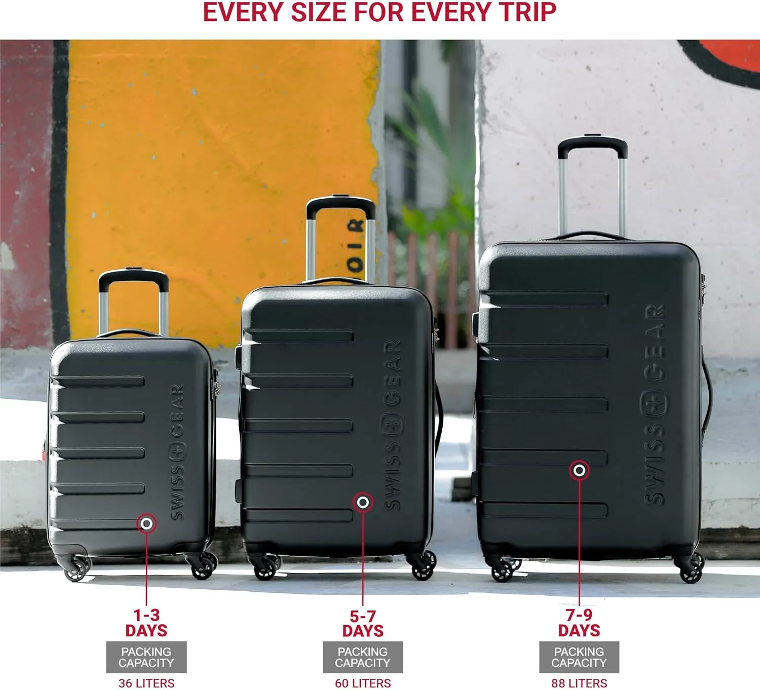SwissGear 7366 Hardside Expandable Luggage with Spinner Wheels, Sand, Checked-Large 27-Inch