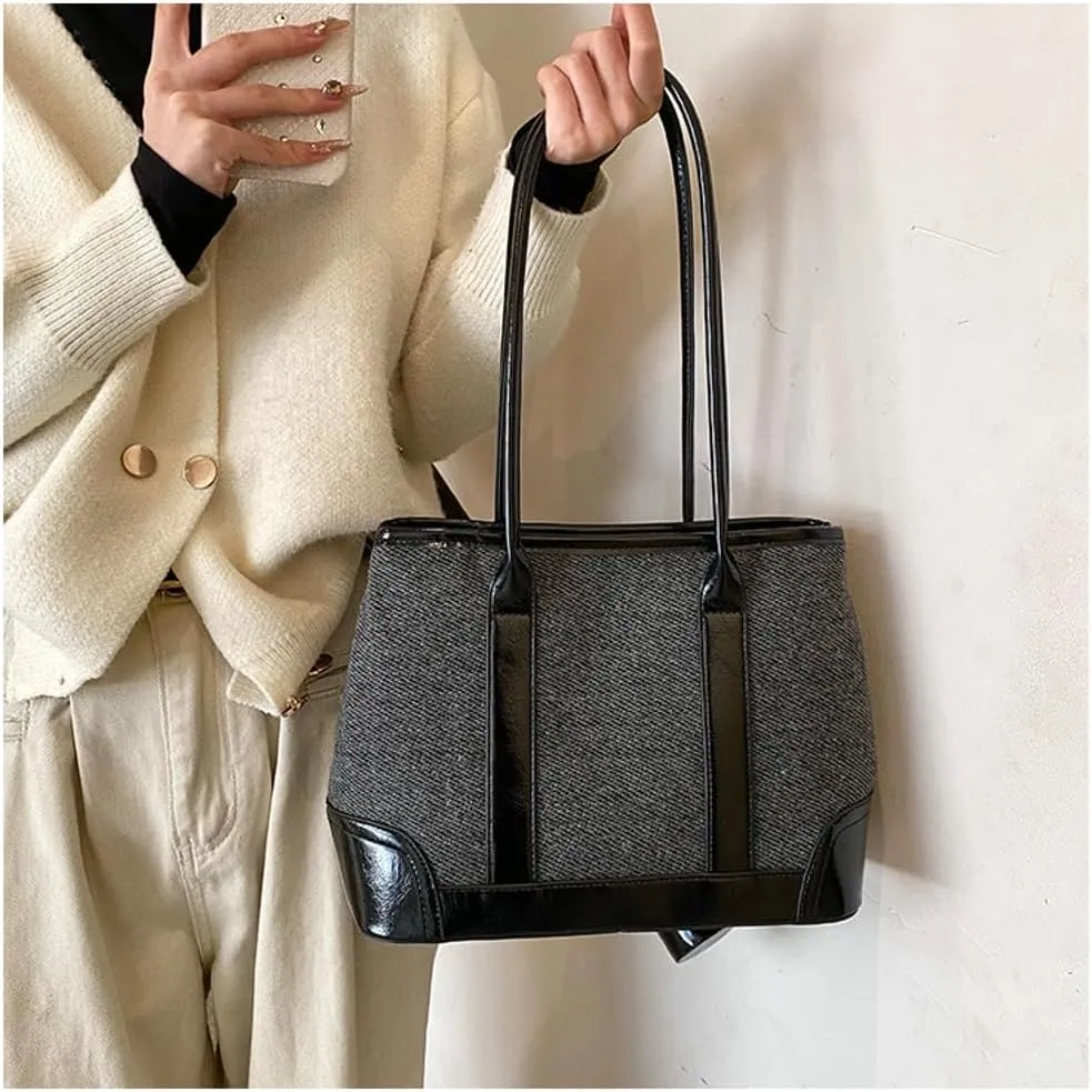 Trendy Tote Bag for Women Large Capacity Shoulder Bag Underarm Bag Tote Handbag Travel College Work Purse