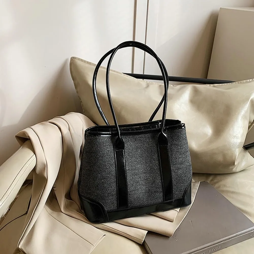 Trendy Tote Bag for Women Large Capacity Shoulder Bag Underarm Bag Tote Handbag Travel College Work Purse