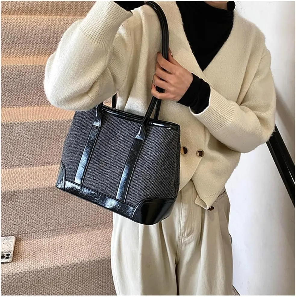 Trendy Tote Bag for Women Large Capacity Shoulder Bag Underarm Bag Tote Handbag Travel College Work Purse