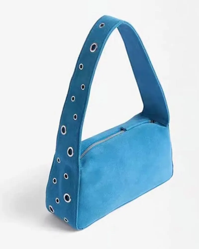 Vintage Suede Hobo Bags for Women Y2k Purses for Women 90s Underarm Shoulder Bag Slouchy Handbag Punk Purse Trendy