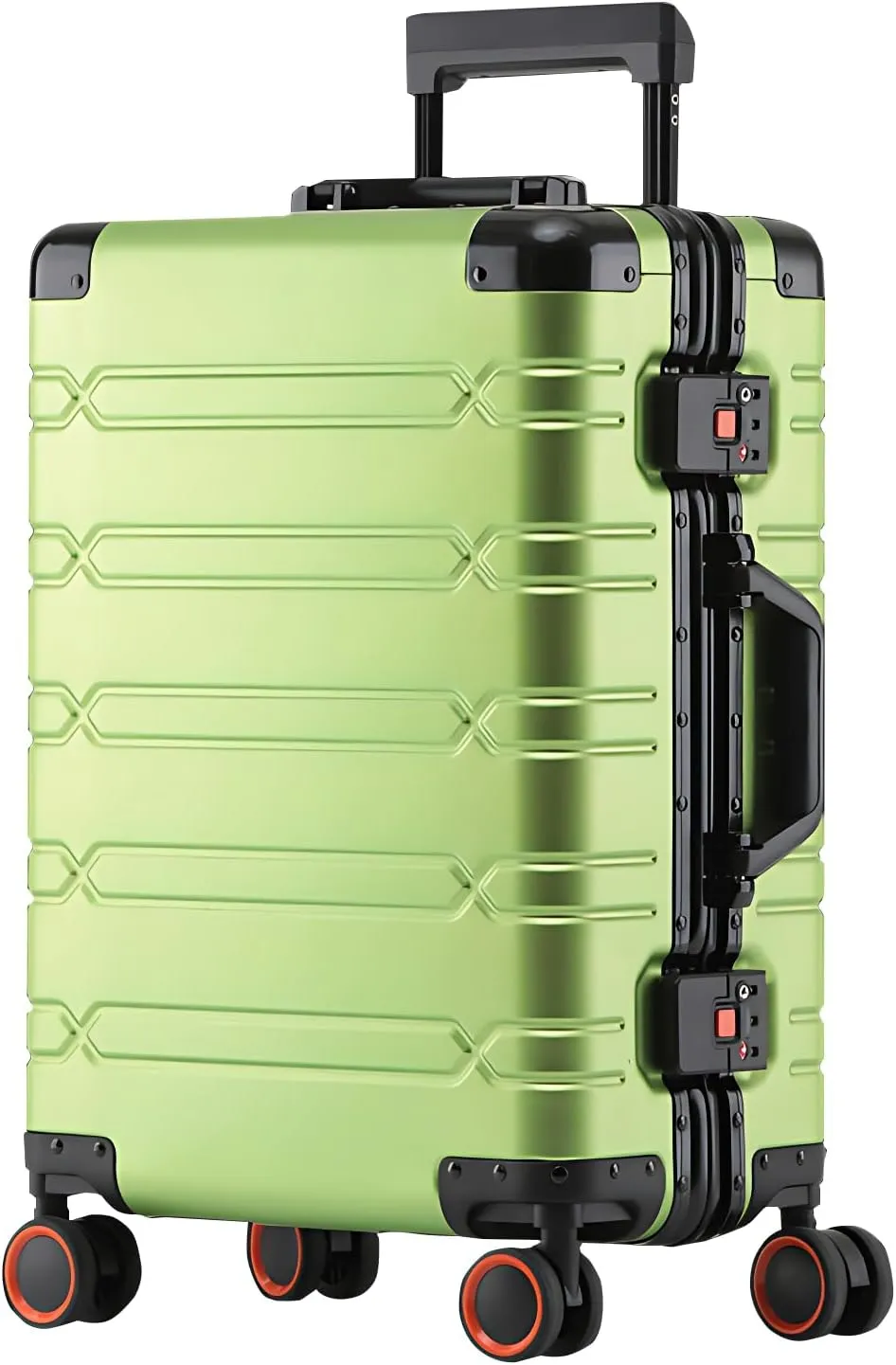 WEICHEN All Aluminum Magnesium 29 Inch Large Luggage with Spinner Wheels, Hard Case Large Suitcase Heavy Duty Aluminum Checked Luggage with TSA Lock